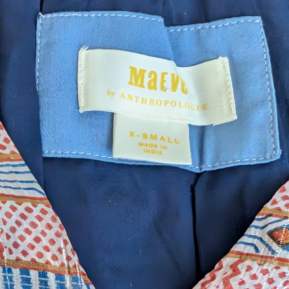 Anthropologie Maeve Betsy Shimmer Swing Tank Top Multicolor Metallic Details - Picture 9 of 9